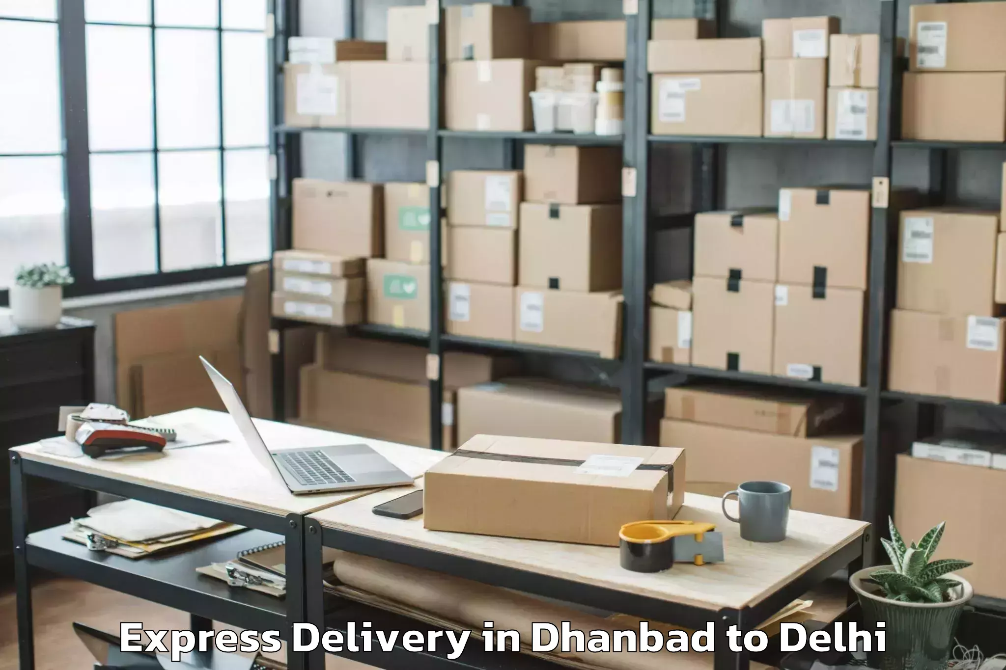 Quality Dhanbad to Vasant Square Mall Express Delivery